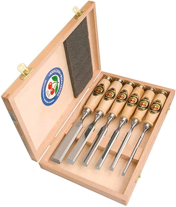 Two Cherries 500-1561 6-Piece Chisel Set in Wood Box - 