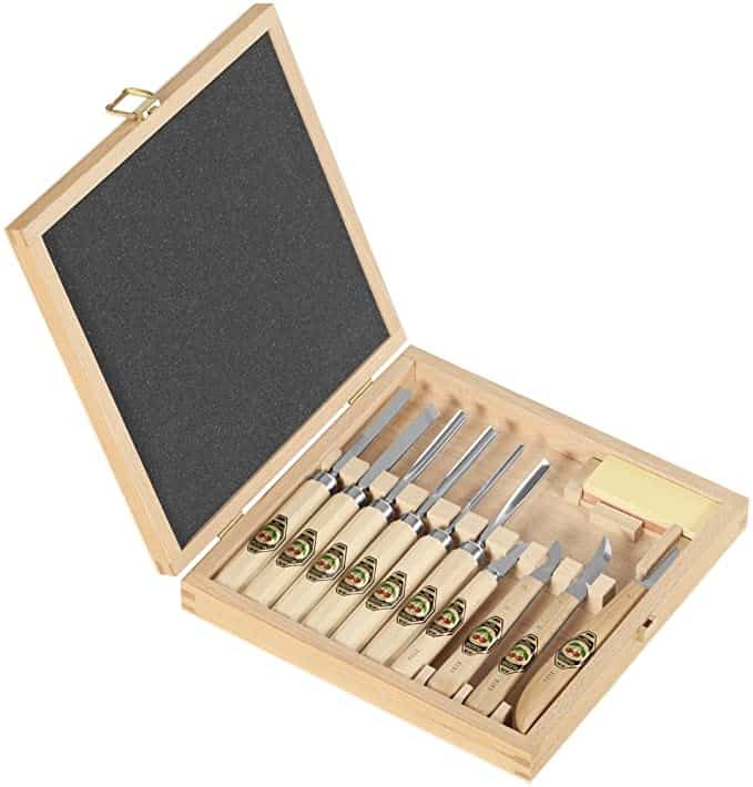Two Cherries 515-3441 11-piece Carving Tools In Wood Box: Home Improvement
