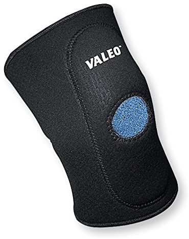Valeo Open Patella Neoprene Knee Support with Terry Lined Vented Neoprene for Comfort and Heat Retention, Small 